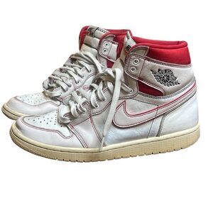 Nike Air Jordan 1 High White and Red Retro Basketball Shoes